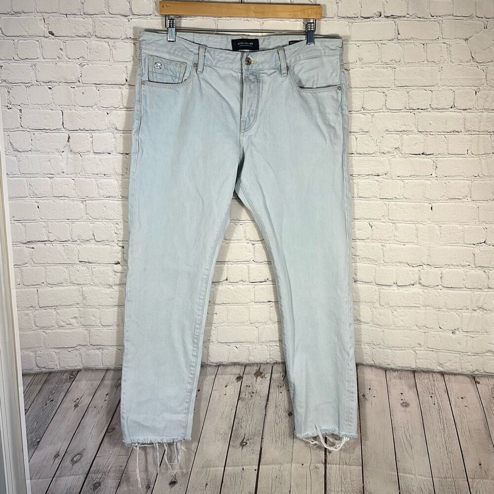 Scotch & Soda Ralston Light Wash Jeans Mens 34x32 Blue‎ Denim  Button Fly